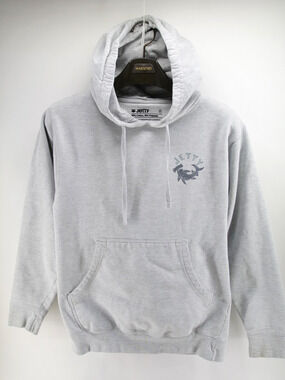 Jetty Hoodie Sweatshirt Men's‎ Small Gray Cotton Pocket Shark print